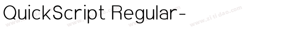 QuickScript Regular字体转换